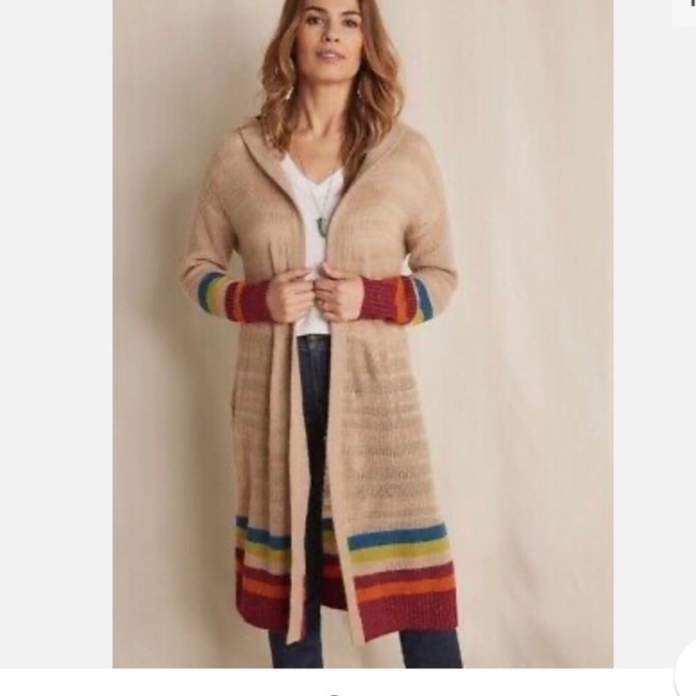 Matilda Jane Heart to Heart Stay Cozy Sweater Striped Duster Small NEW